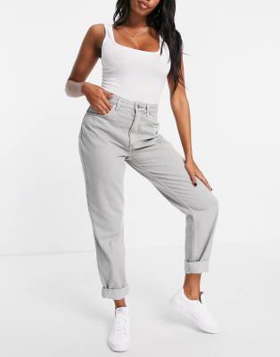 Asos Design Cotton Scoop Neck Tank Top Bodysuit In White - White In White