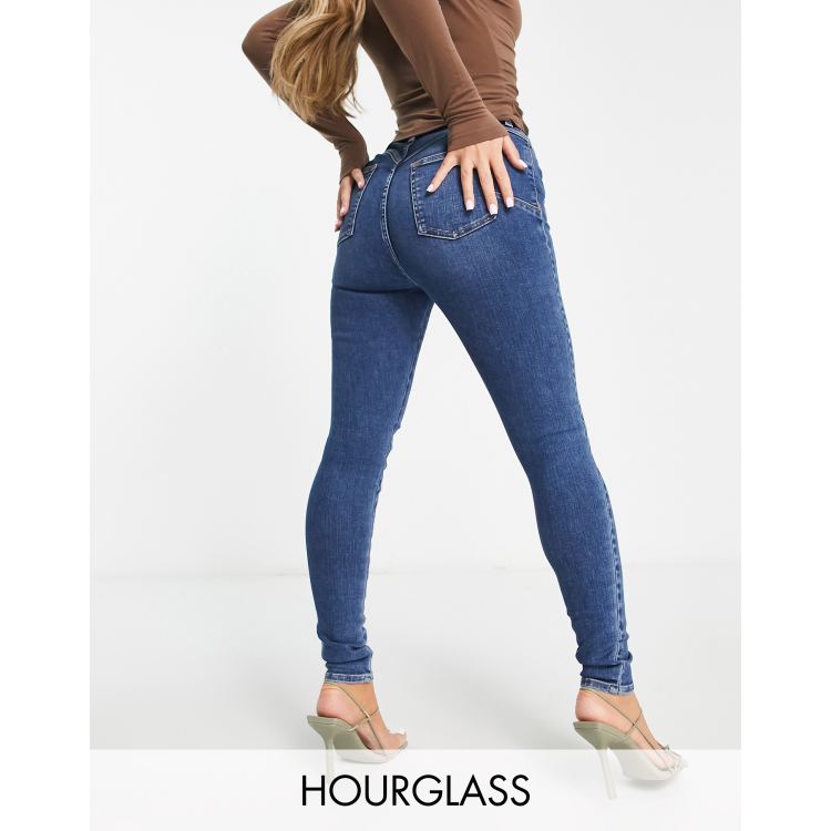 ASOS Hourglass skinny jeans in dark blue | ASOS