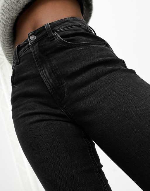 ASOS DESIGN Hourglass slim fit comfort mom jeans in washed black
