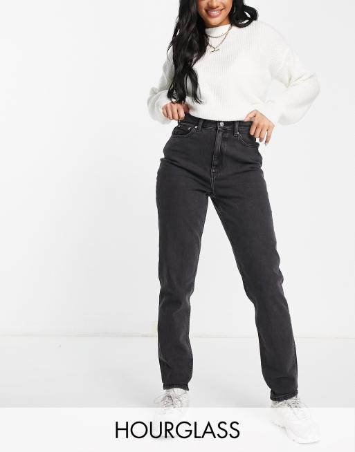 base Formación Sobriqueta ASOS DESIGN Hourglass slim mom jeans in washed black | ASOS