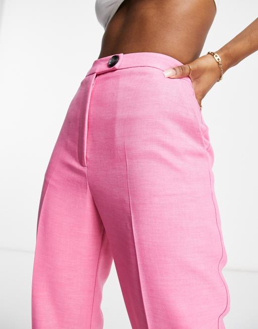 ASOS DESIGN Hourglass - Smalle dad-habitbukser i perfekt pink, 3 af 4