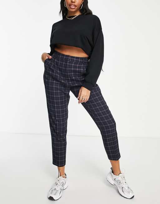 ASOS DESIGN Hourglass tailored smart tapered trousers in black