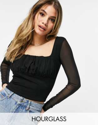 slash neck top asos