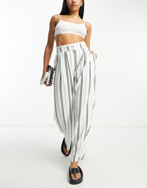 Striped best sale pants asos