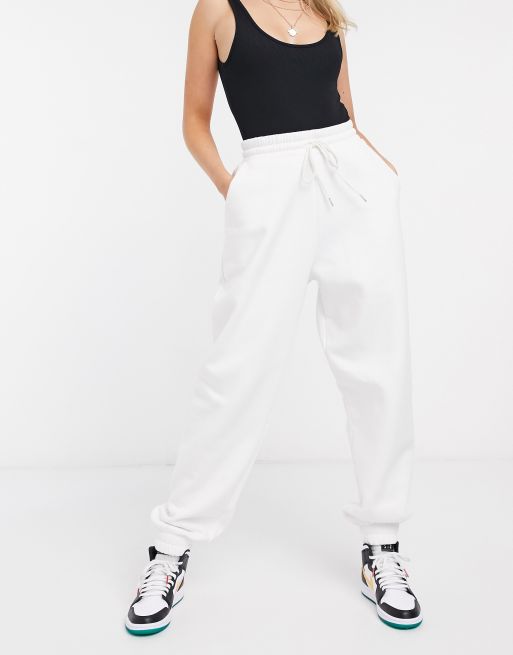 ASOS DESIGN Petite oversized jogger in white