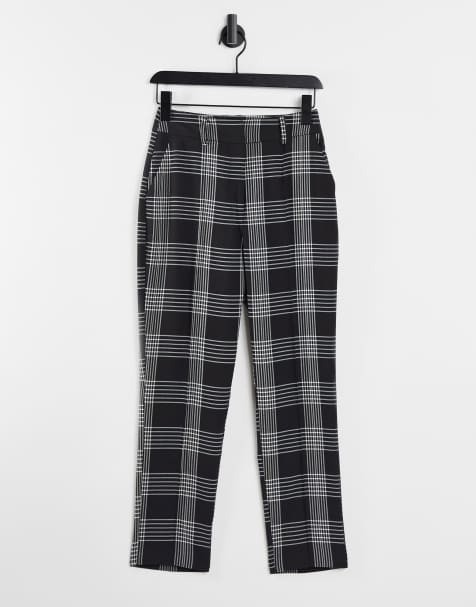 ASOS DESIGN Hourglass tailored smart cigarette trouser in mono check