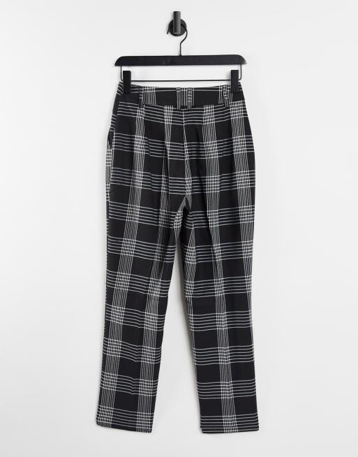 ASOS DESIGN Hourglass tailored smart cigarette trouser in mono check, 2 of 4