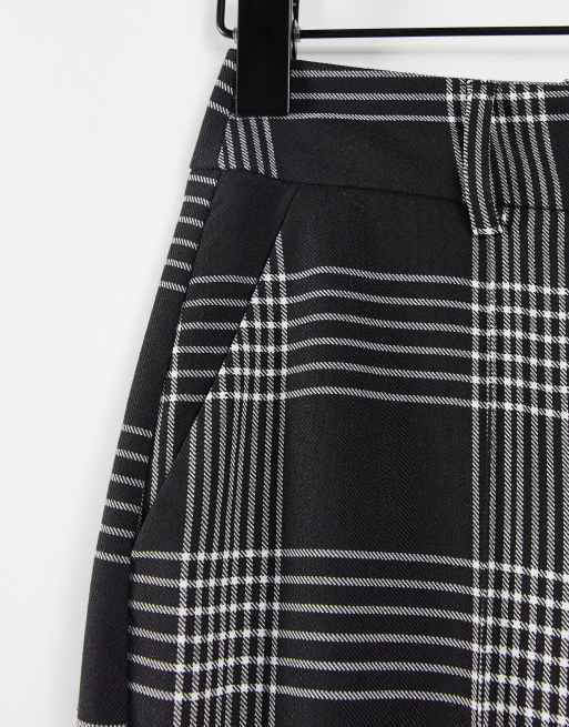 ASOS DESIGN Hourglass tailored smart cigarette trouser in mono check, 3 of 4