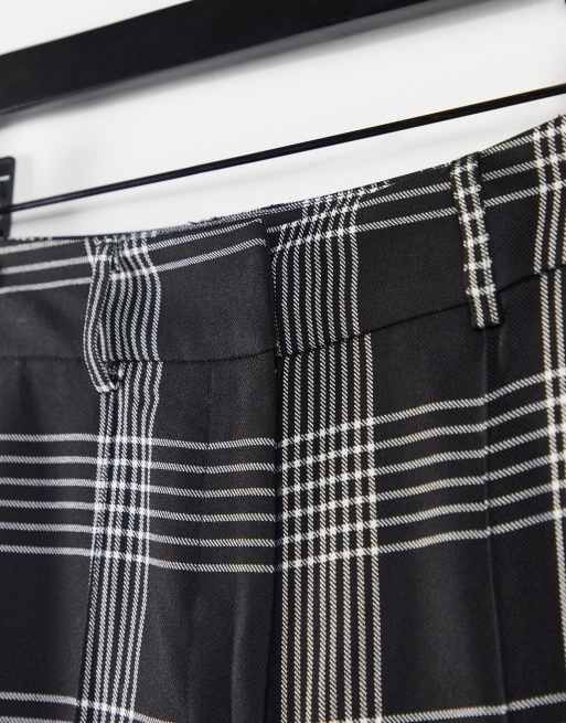ASOS DESIGN Hourglass tailored smart cigarette trouser in mono check, 4 of 4