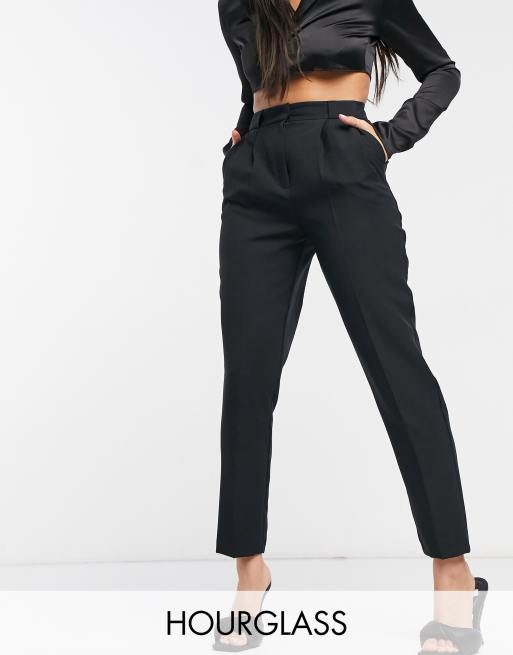 Black tapered trousers hot sale womens