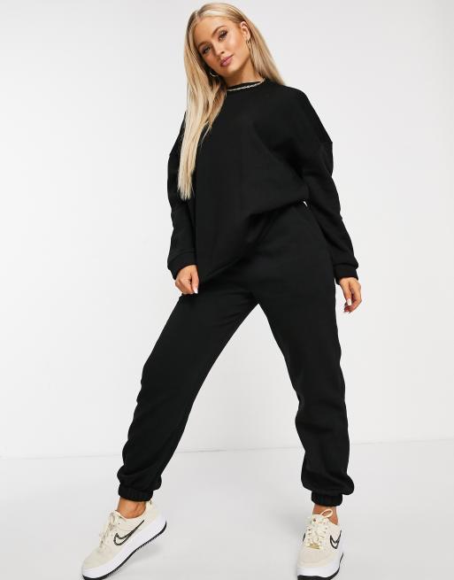 Black sweatshirt best sale and sweatpants