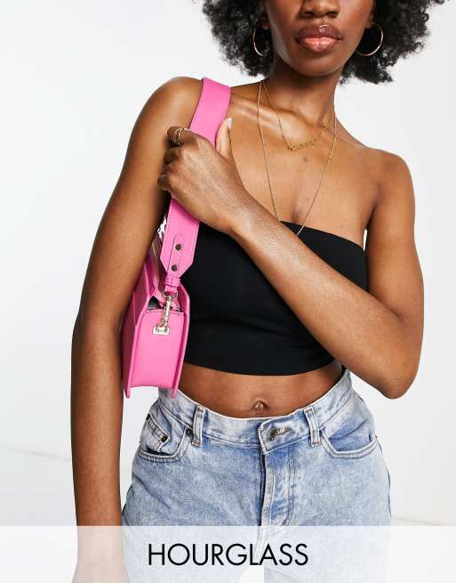 ASOS DESIGN Hourglass – Ultimate – Svart, kort bandeau-topp i bomull – BLACK