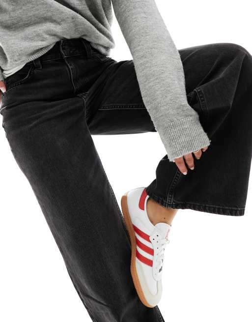ASOS DESIGN Hourglass dad jeans in washed black