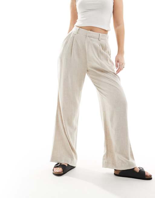 Jayda Wide Leg Pant in Beige