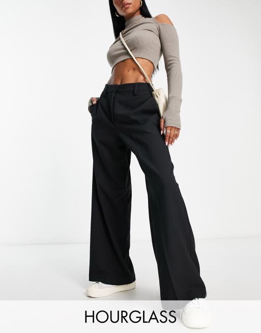 New-design High Waist Wide Leg Pants (Color : Black, Size : L