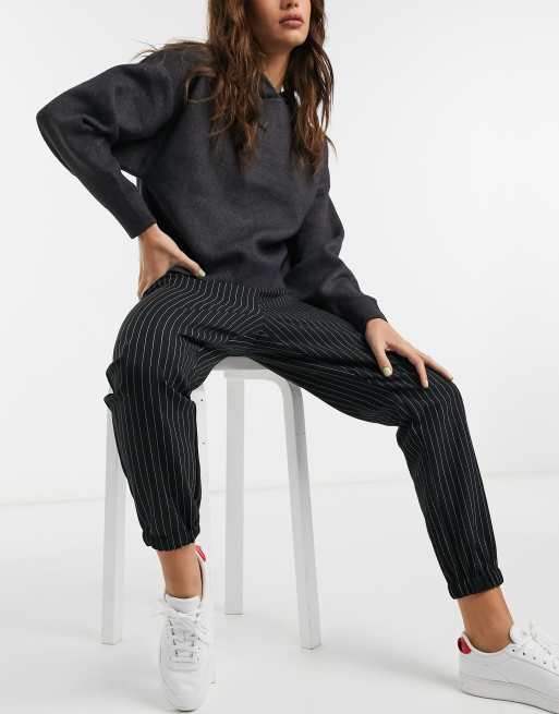 ASOS DESIGN Hourglass woven sweatpants in pinstripe