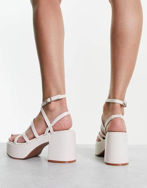 Asos white platform on sale sandals