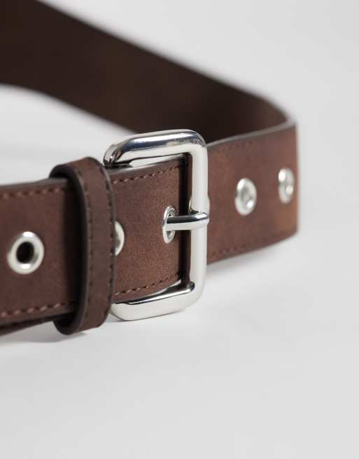 ASOS DESIGN – Hüftgürtel in Schokobraun mit Seitentasche, 2 von 3