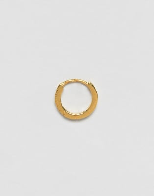 Plaqué Argent DesignHuggie En Cristaux Asos Massif Or Créoles Avec RL4Aj35q