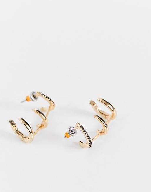HUGGER HOOP & CUFF W/CRYSTALS HUGGER HOOP & CUFF W/CRYSTALS