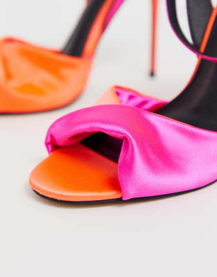 pink and orange shoes heels