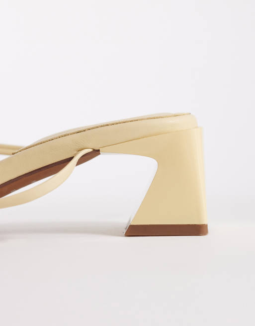 ASOS DESIGN - Hundred - Sandalen met bandjes en blokhak in botergeel, 4 van 4