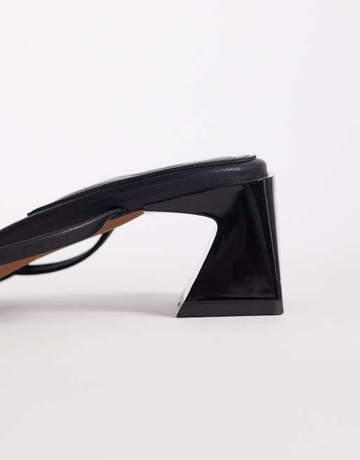 ASOS DESIGN Hundred strappy block heel sandals in black, 4 of 4
