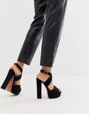 block heel sandals with platform