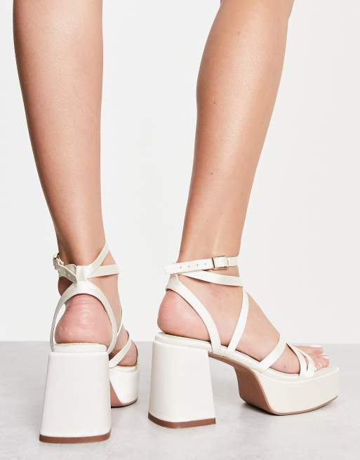 Asos white platform on sale sandals