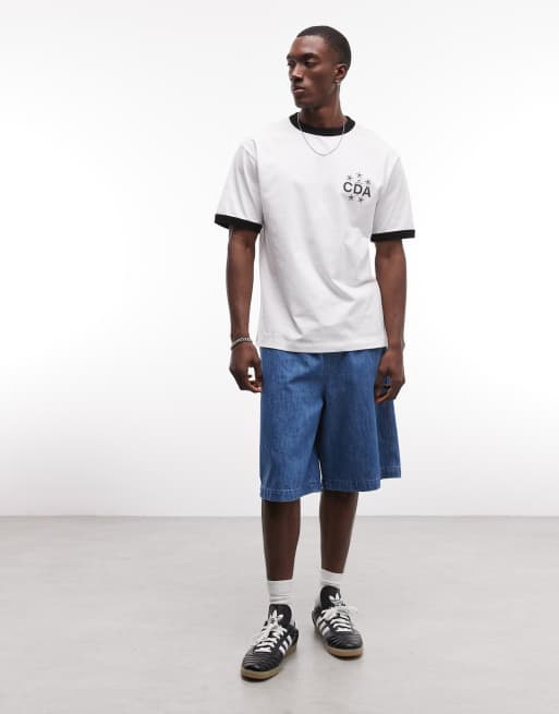 ASOS DESIGN - Hvid afslappet ringer-T-shirt med cowboy-grafik, 2 af 5