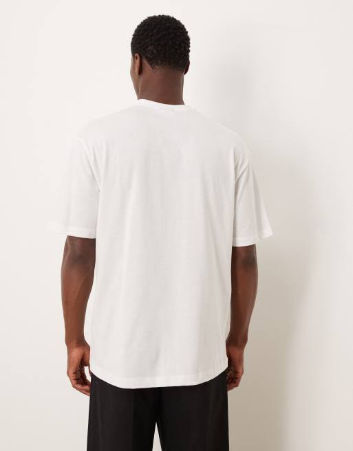 ASOS DESIGN - Hvid afslappet T-shirt med lille krusedulleprint, 3 af 5