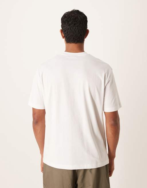 ASOS DESIGN - Hvid afslappet T-shirt med tekstprint på brystet, 3 af 5