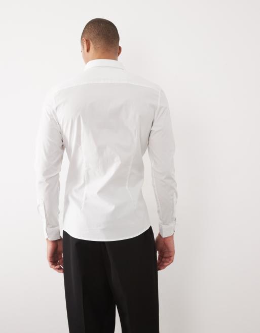 ASOS DESIGN - Hvid arbejdsskjorte i skinny fir med stretch, 5 af 5
