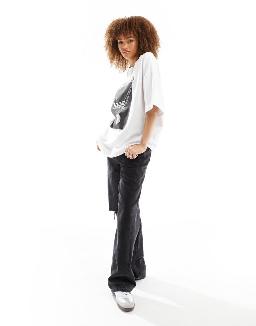 ASOS DESIGN - Hvid boyfriend-T-shirt med grafisk 'Established'-kædeprint, 4 af 4