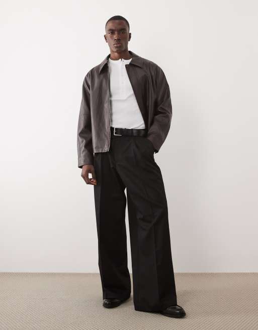 ASOS DESIGN - Hvid elegant ribstrikket tætsiddende T-shirt med henley-hals, 4 af 5