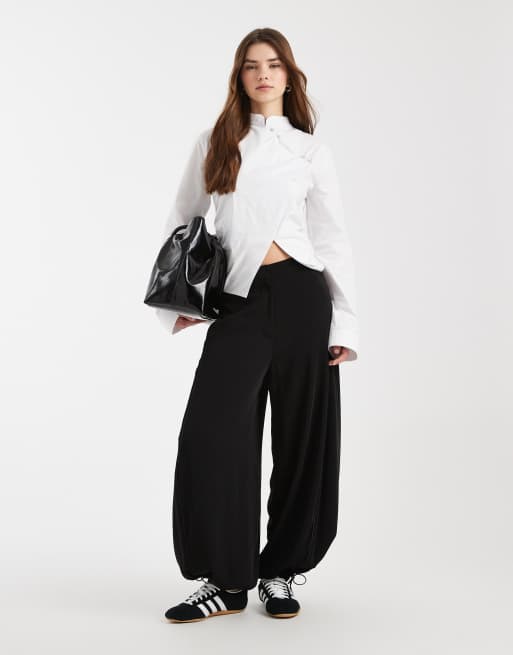 ASOS DESIGN - Hvid figursyet skjorte med indsyet talje og kinakrave, 3 af 4