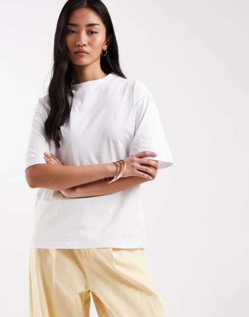 ASOS DESIGN - Hvid kortærmet top med kappedetalje bagpå, 4 af 4
