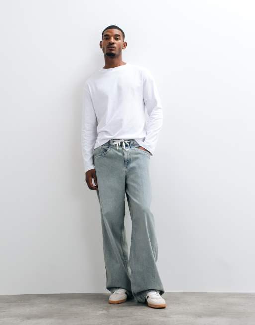 ASOS DESIGN - Hvid kraftig afslappet T-shirt med lange ærmer, 2 af 5