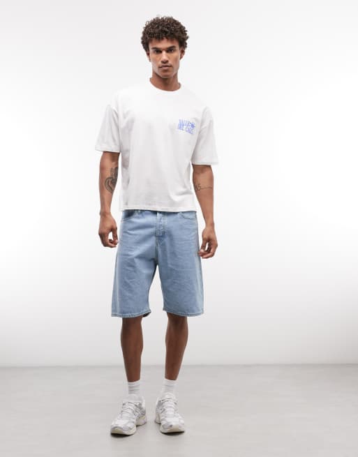 ASOS DESIGN - Hvid og oversized T-shirt med firkantet pasform og tekstgrafik , 2 af 5