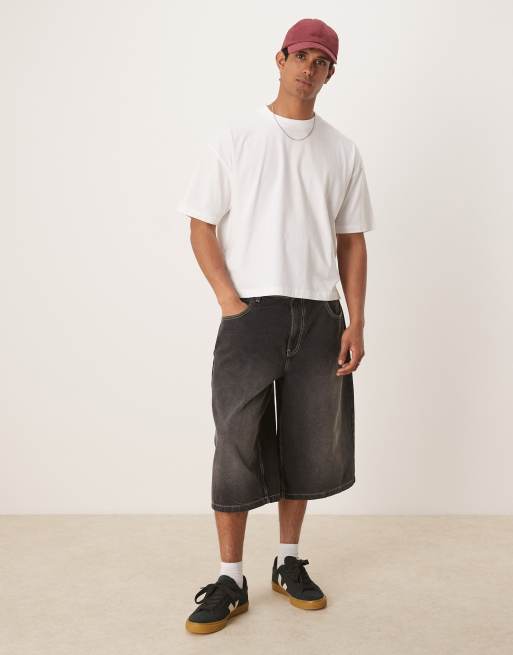 ASOS DESIGN - Hvid oversized firkantet T-shirt med slangegrafik, 3 af 4