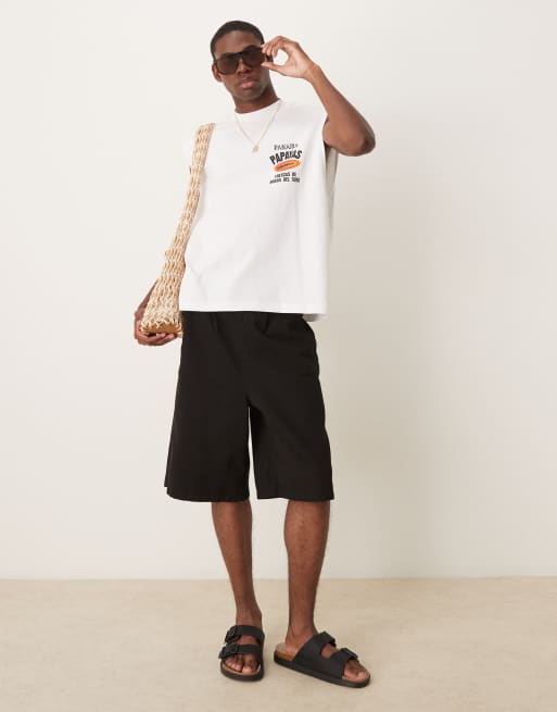 ASOS DESIGN - Hvid oversized overdel med grafisk frugtprint i firkantet pasform, 2 af 4
