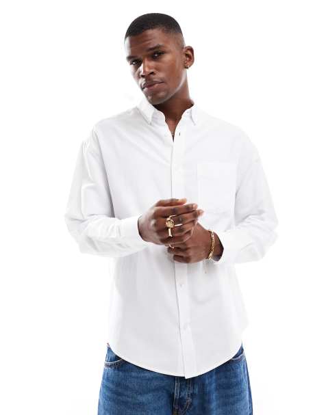 ASOS DESIGN - Hvid oversized Oxford-skjorte i 90'er-stil - view 1