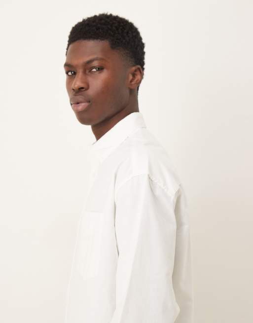 ASOS DESIGN - Hvid oversized Oxford-skjorte i 90'er-stil, 4 af 5
