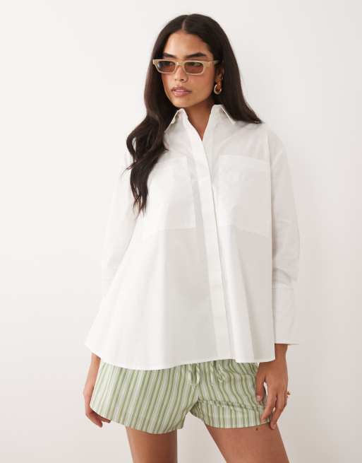 ASOS DESIGN - Hvid oversized skjorte med A-form, 4 af 4