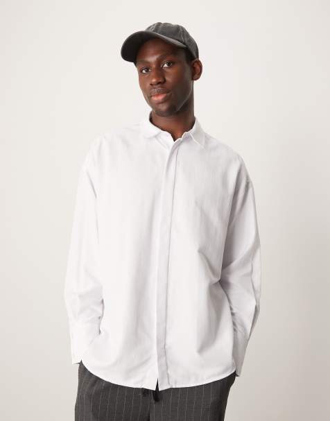 ASOS DESIGN - Hvid oversized skjorte med voluminøse lange ærmer - view 1