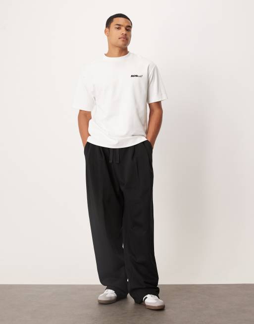ASOS DESIGN - Hvid oversized T-shirt i kraftigt blødt stof med tekstgrafik, 2 af 5
