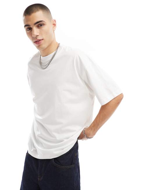 ASOS DESIGN - Hvid oversized T-shirt med blomsterprint på ryggen, 3 af 4