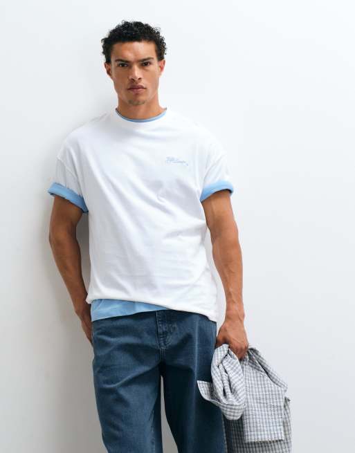 ASOS DESIGN - Hvid oversized T-shirt med broderet vingrafik, 5 af 10