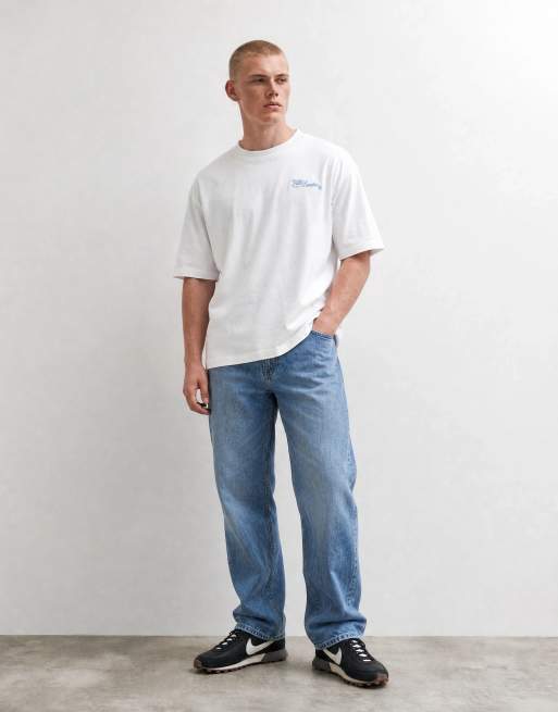 ASOS DESIGN - Hvid oversized T-shirt med broderet vingrafik, 8 af 10
