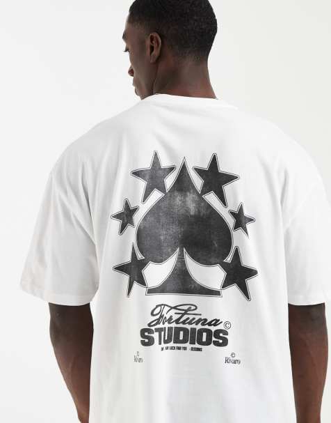 ASOS DESIGN - Hvid oversized T-shirt med firkantet pasform og grafisk spar-print - view 1